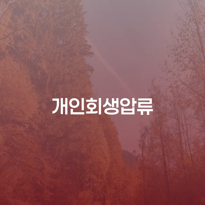 개인워크아웃조건 개인회생으로 해결 최신정보
