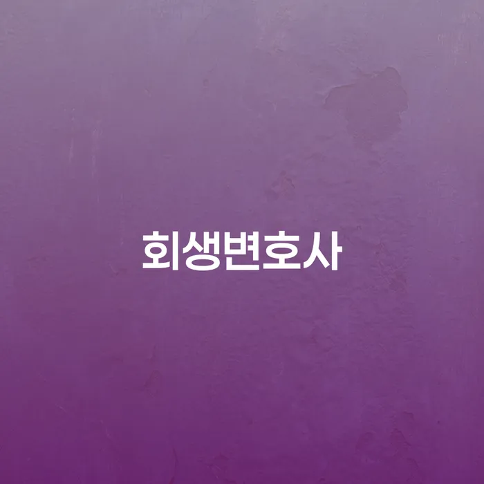 개인회생면책신청서양식 개인회생 처리방법 체크리스트