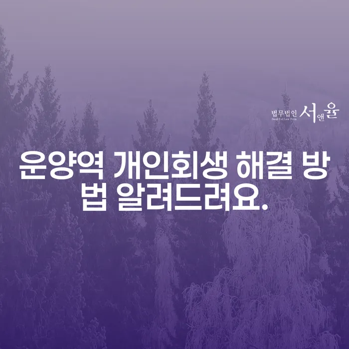 운양역 개인회생 해결 방법 알려드려요.