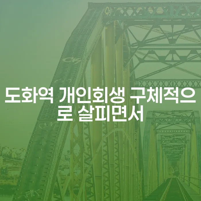 도화역 개인회생 구체적으로 살피면서