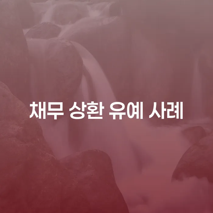 채무 상환 유예 사례가 당신에게 주는 기회는 무엇일까?