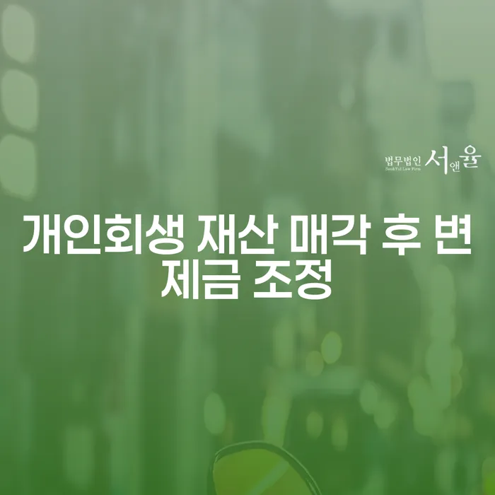개인회생 재산 매각 후 변제금 조정이 가능한가요?