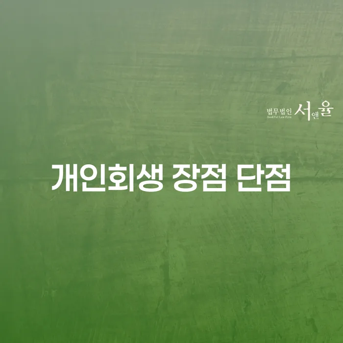 성수1가2동 개인회생의 장점과 단점을 깊이 있게 분석